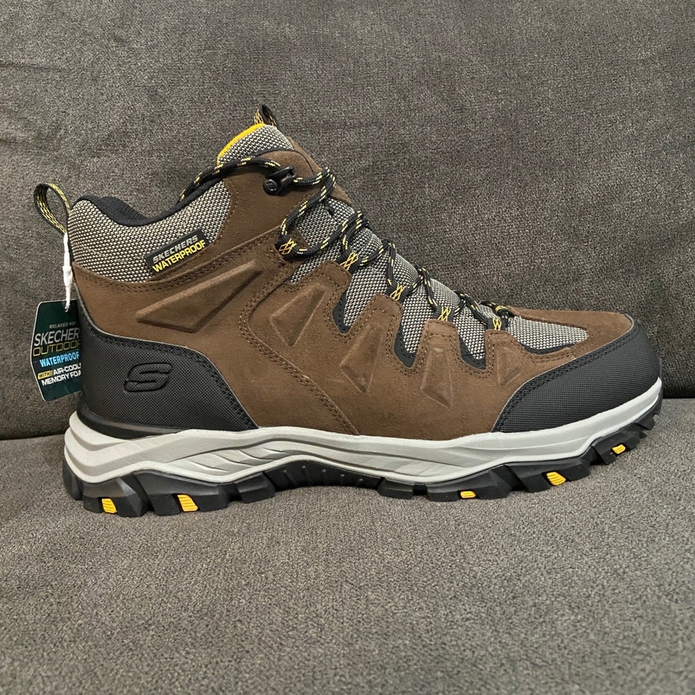 Skechers Rickter Branson Boot Mens 12 Khaki Waterproof Outdoor Work Trail Hiking